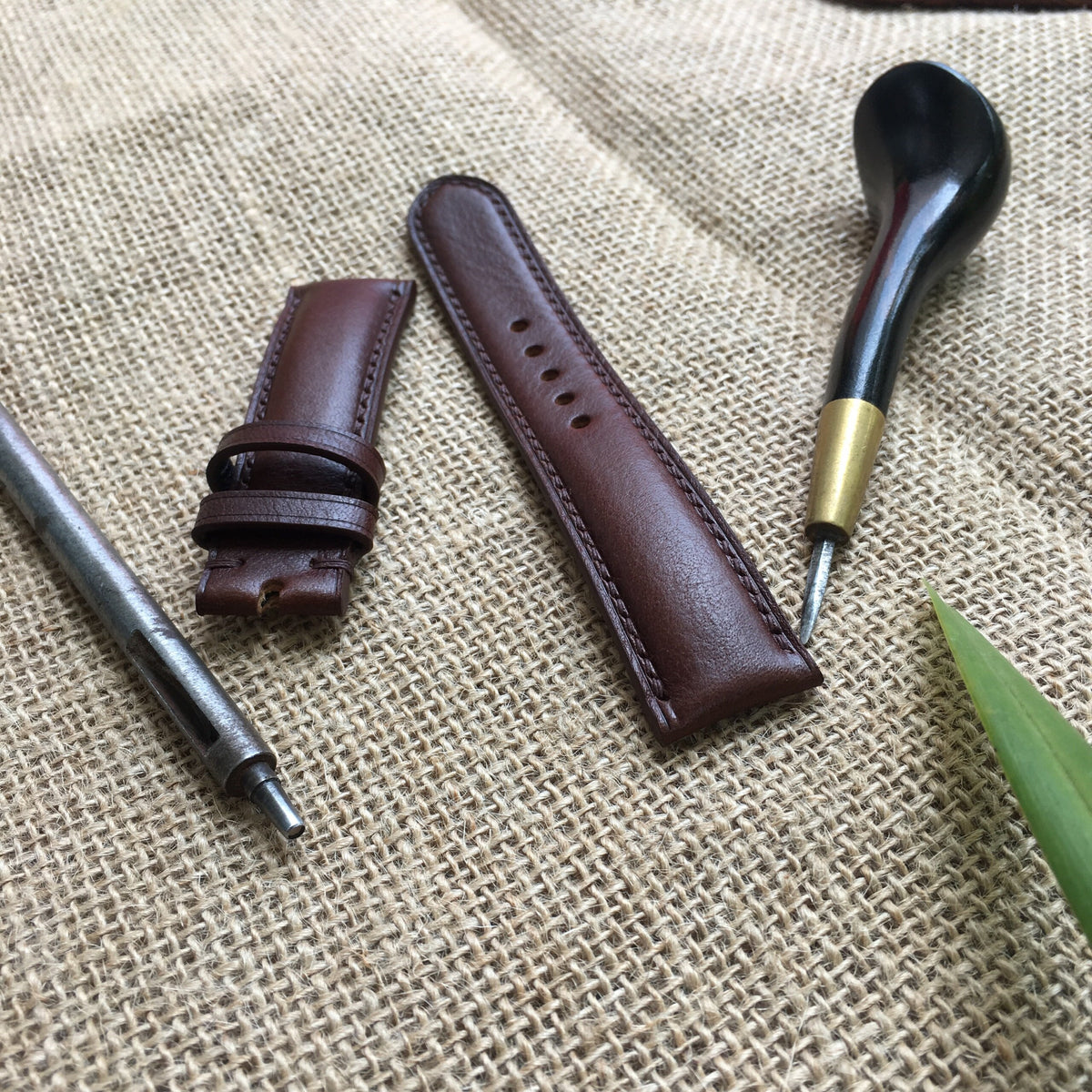 Brown Vachetta Leather Watch Strap – Handmade Quick Release