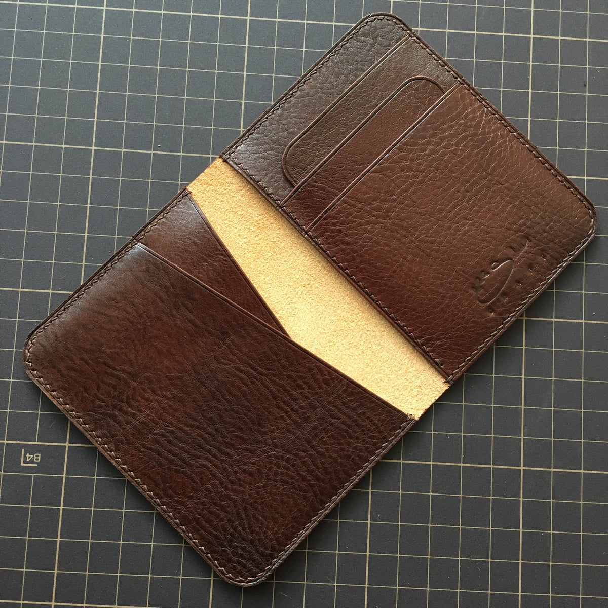 Handmade Vachetta Leather Mini Wallet - Personalized Gift