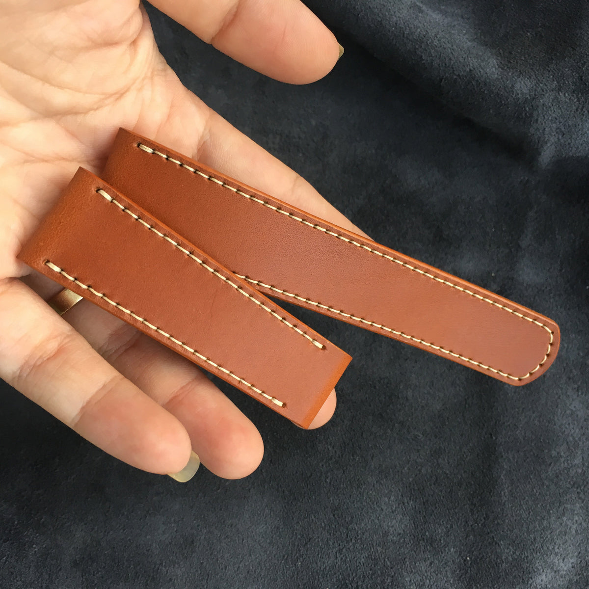 Tan Brown Badalassi Carlo Leather Watch Strap | Handmade