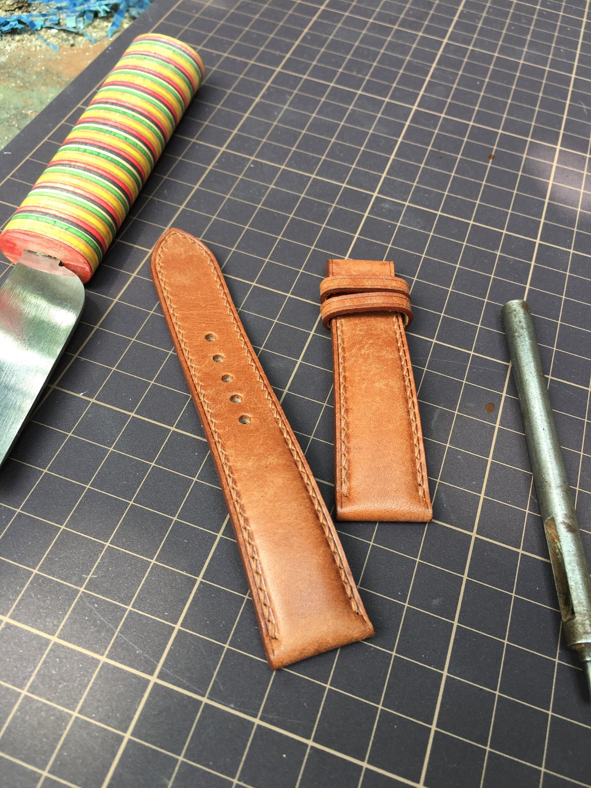 Handmade Brown Maya Leather Watch Strap | Custom Watch Band 16mm 18mm 20mm 22mm 24mm | Gift for Him