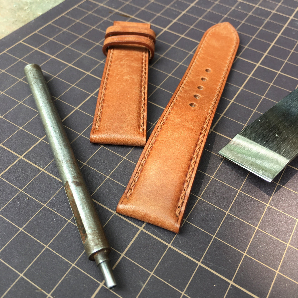 Handmade Brown Maya Leather Watch Strap | Custom Watch Band 16mm 18mm 20mm 22mm 24mm | Gift for Him
