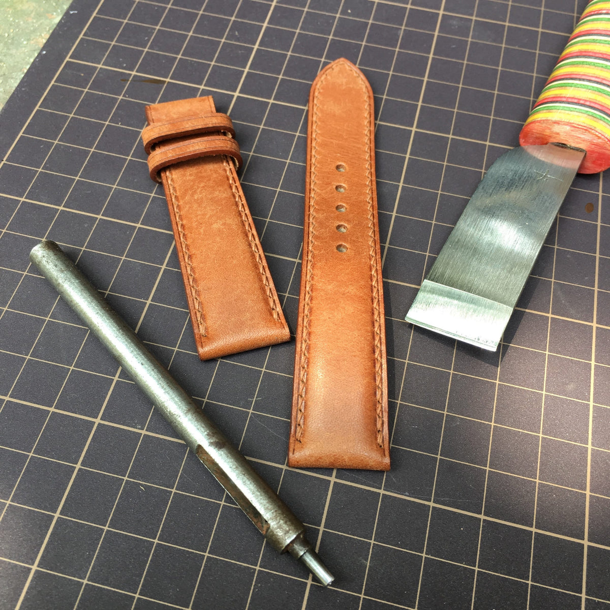 Handmade Brown Maya Leather Watch Strap | Custom Watch Band 16mm 18mm 20mm 22mm 24mm | Gift for Him