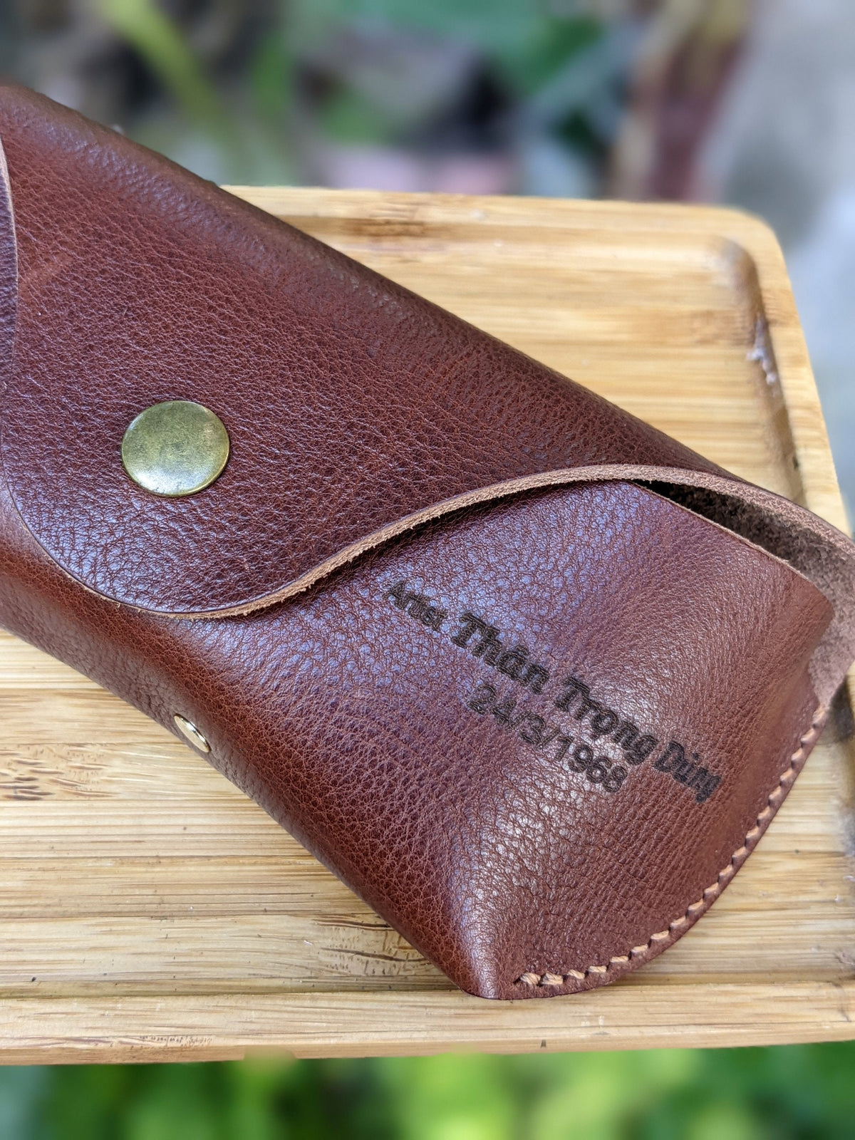Personalized Leather Glasses Case: Monogrammed Eyeglass Holder