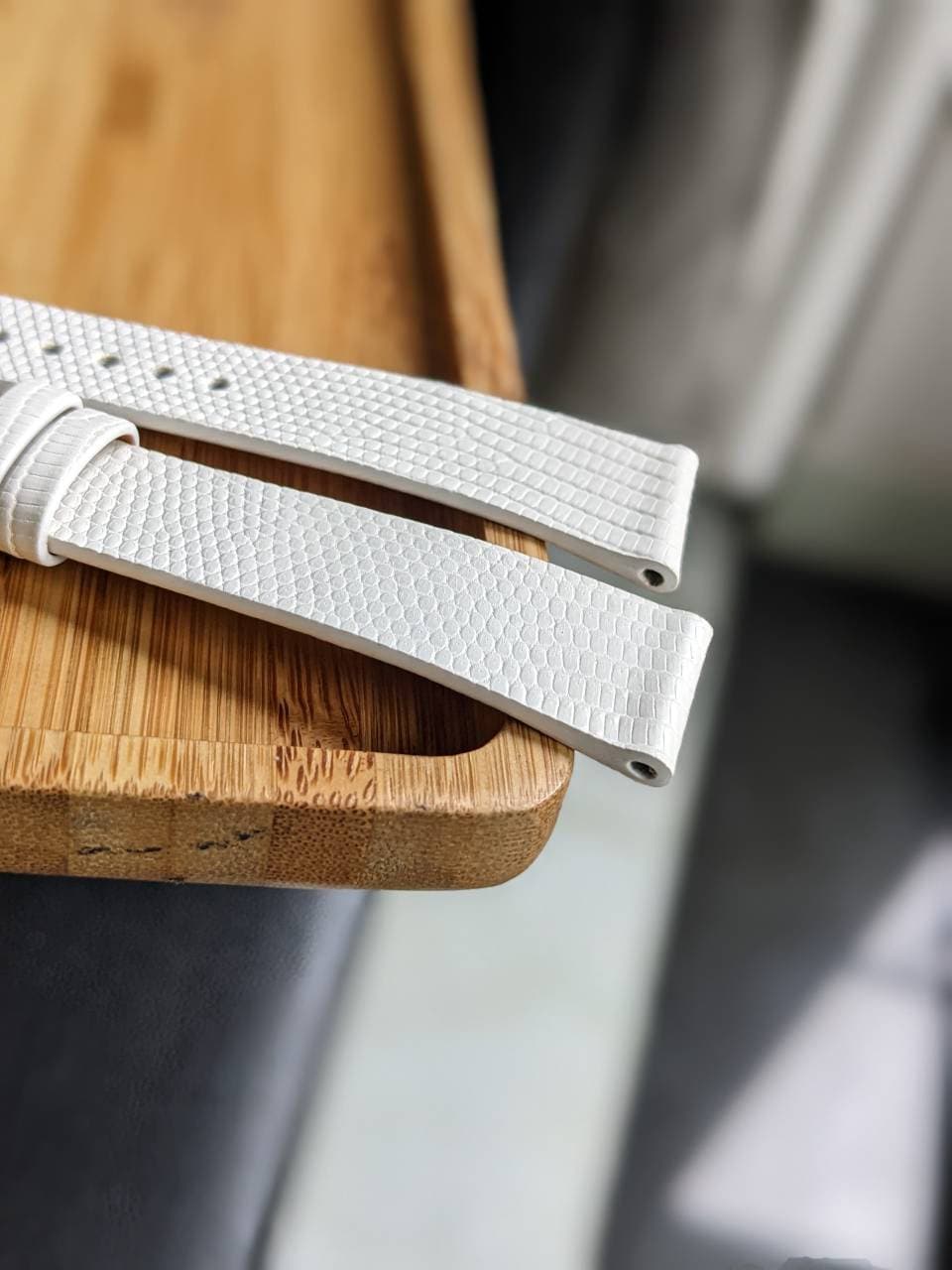 Lizard Leather Watch Band: Handmade Personalized Strap (18mm-24mm)