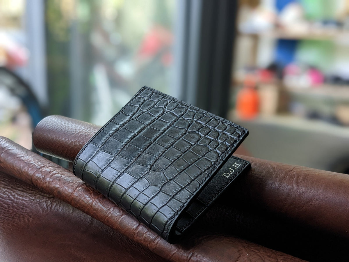 Croco Mini Wallet Leather Handmade I Customize Wallet