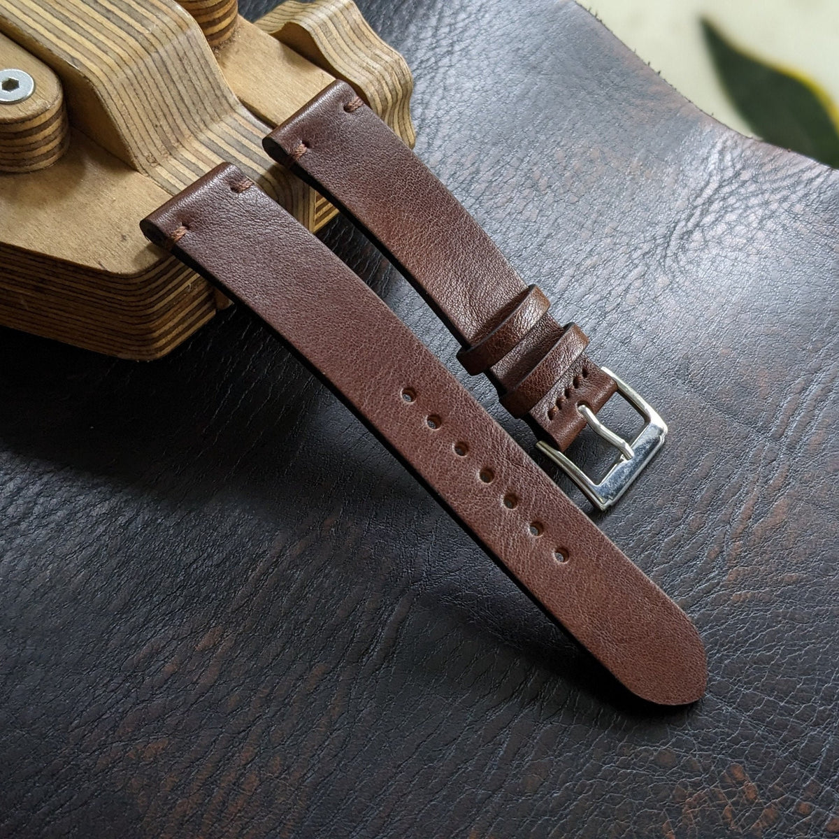 Genuine Vachetta Luxury Handmade Brown Vachetta Watch Strap size 18mm-24mm