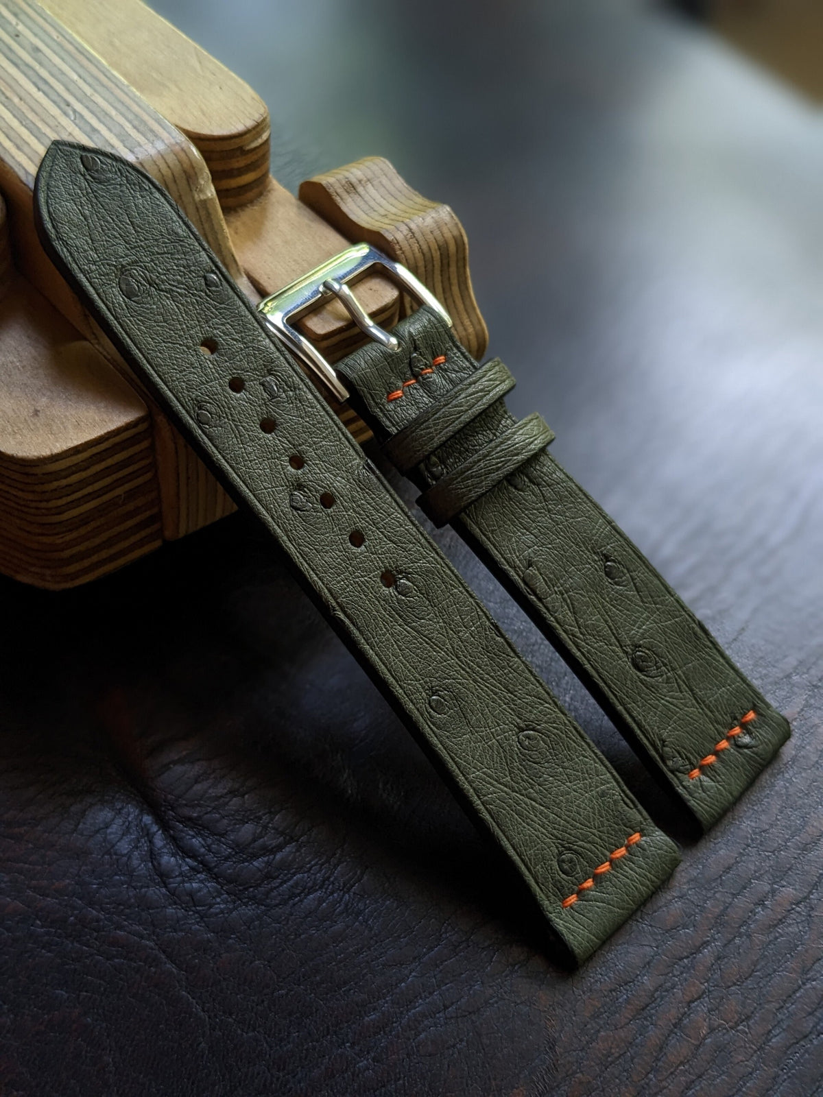 Ostrich Leather Watch Strap – Quick Release | Handmade | 18mm to 24mm