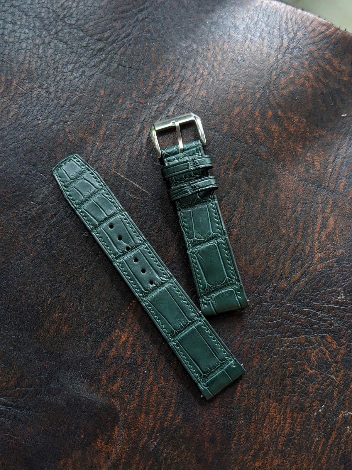 Genuine Alligator Leather Watch Strap – Handmade Quick Release | 18mm to 24mm