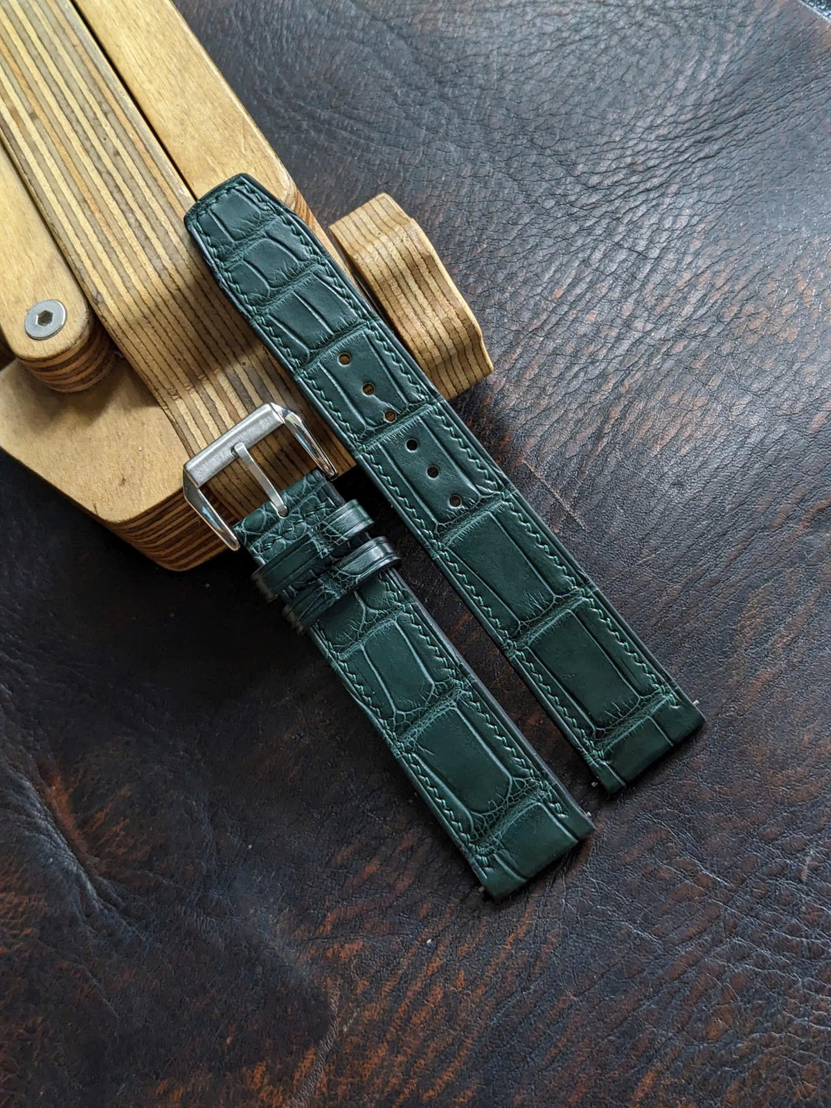 Genuine Alligator Leather Watch Strap – Handmade Quick Release | 18mm to 24mm