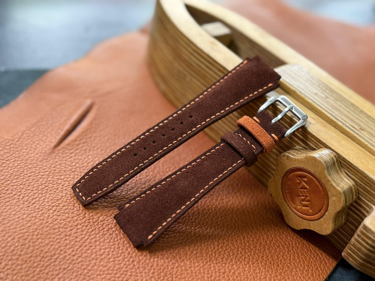 Custom-Made Suede Leather Watch Strap I Watch band size 18mm,20mm,22mm,24mm
