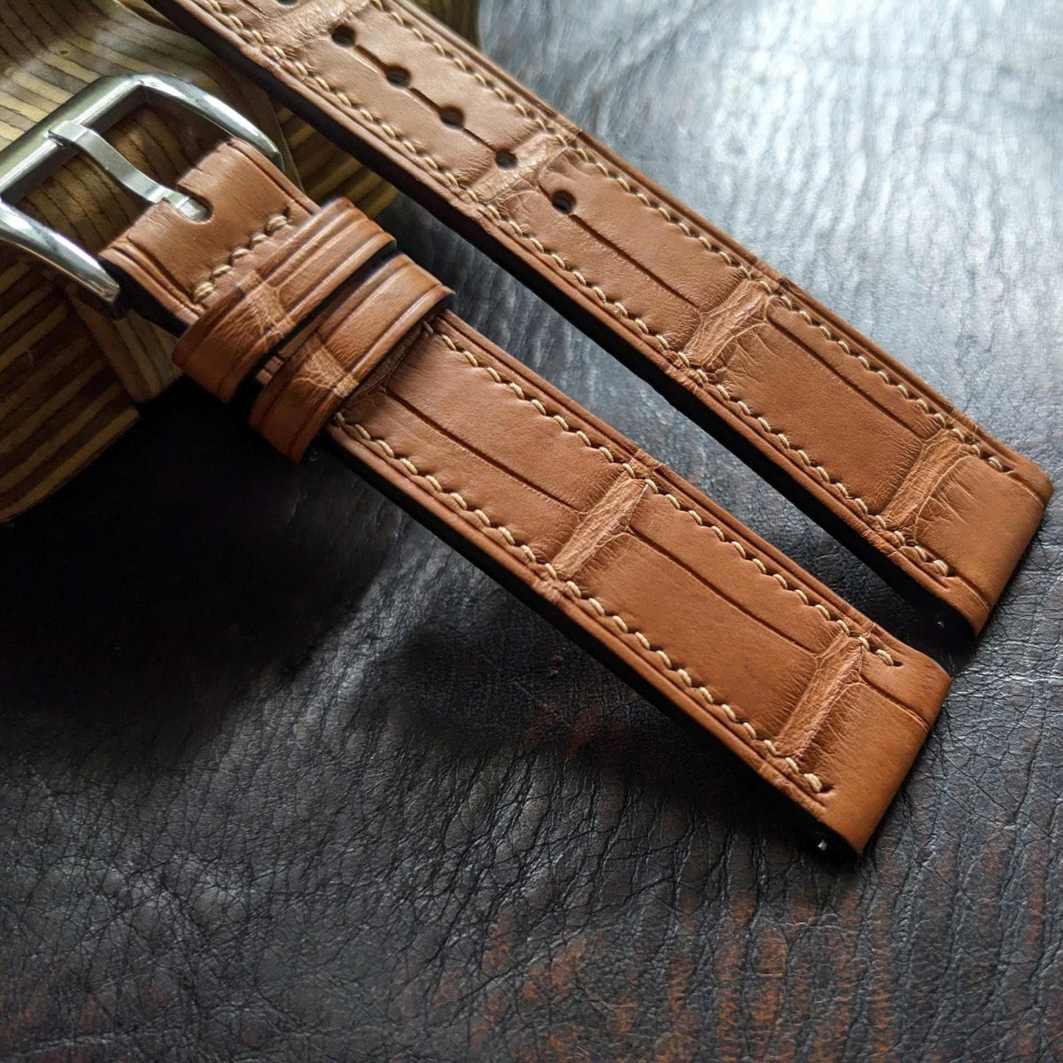 Quick Release Alligator Watch Strap | Handcrafted Leather Band 18–24mm