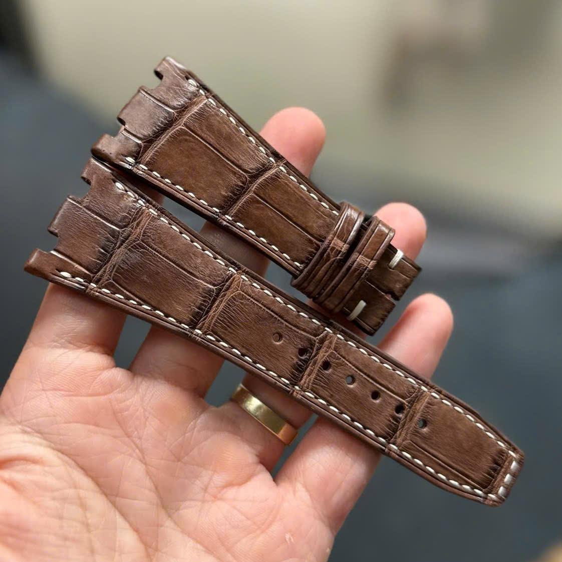 Handmade Alligator Leather Watch Strap for AP Royal Oak