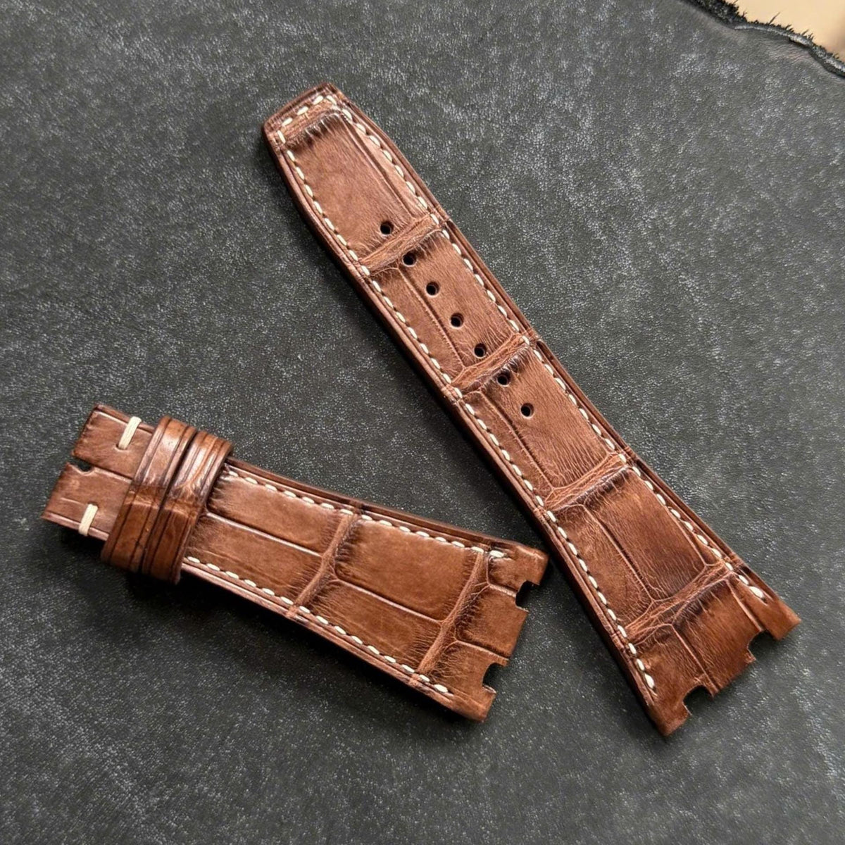 Handmade Alligator Leather Watch Strap for AP Royal Oak