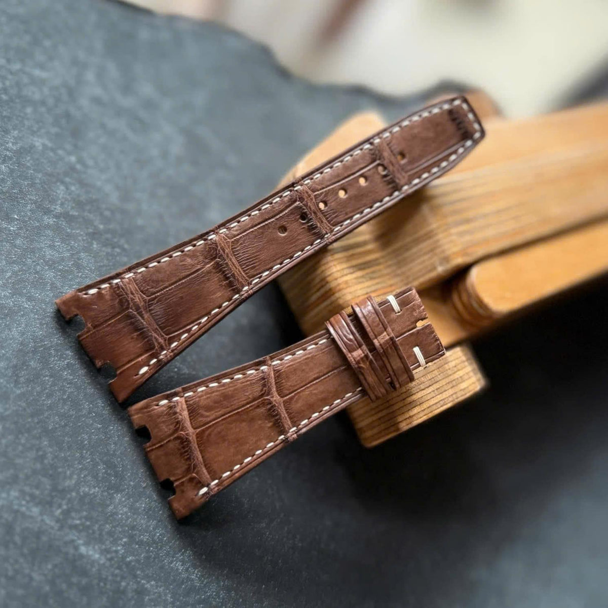 Handmade Alligator Leather Watch Strap for AP Royal Oak
