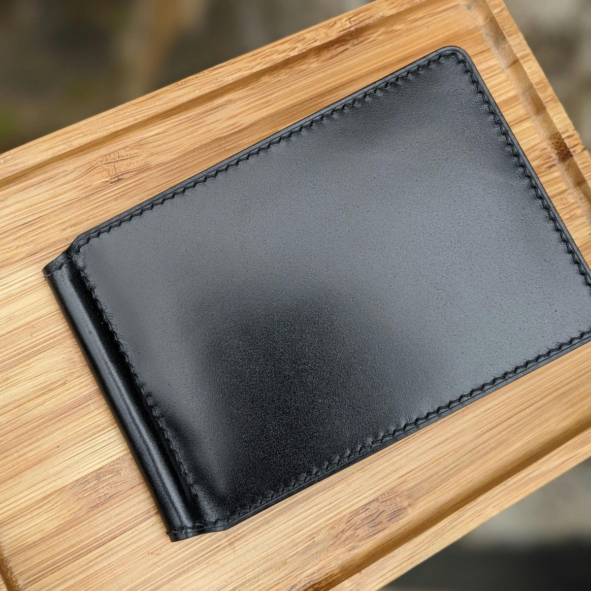 Handmade Shell Cordovan Leather Money Clip