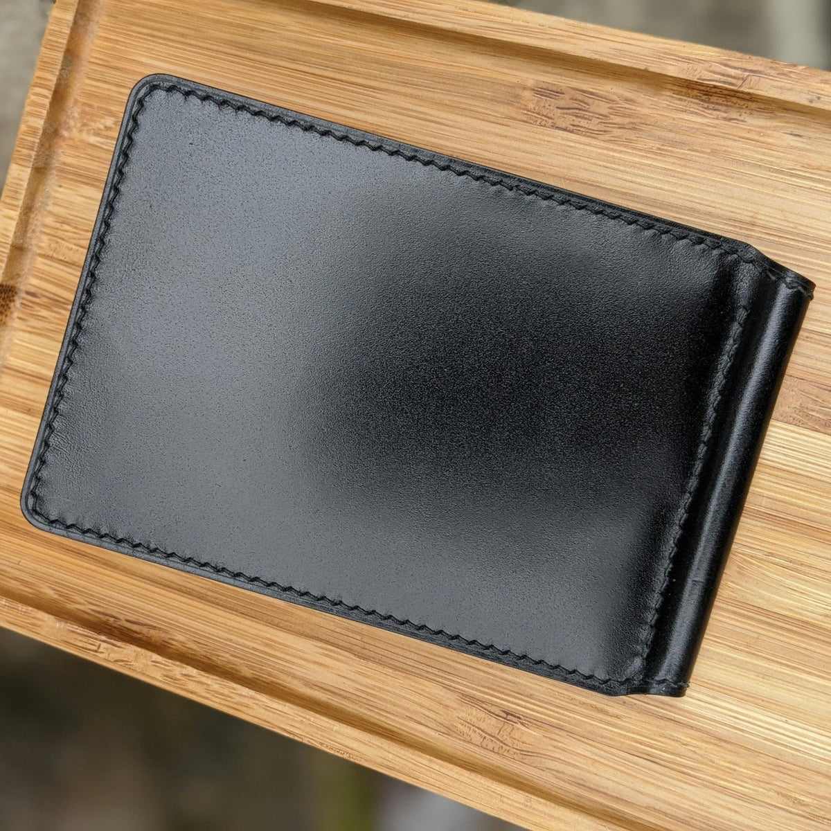 Handmade Shell Cordovan Leather Money Clip