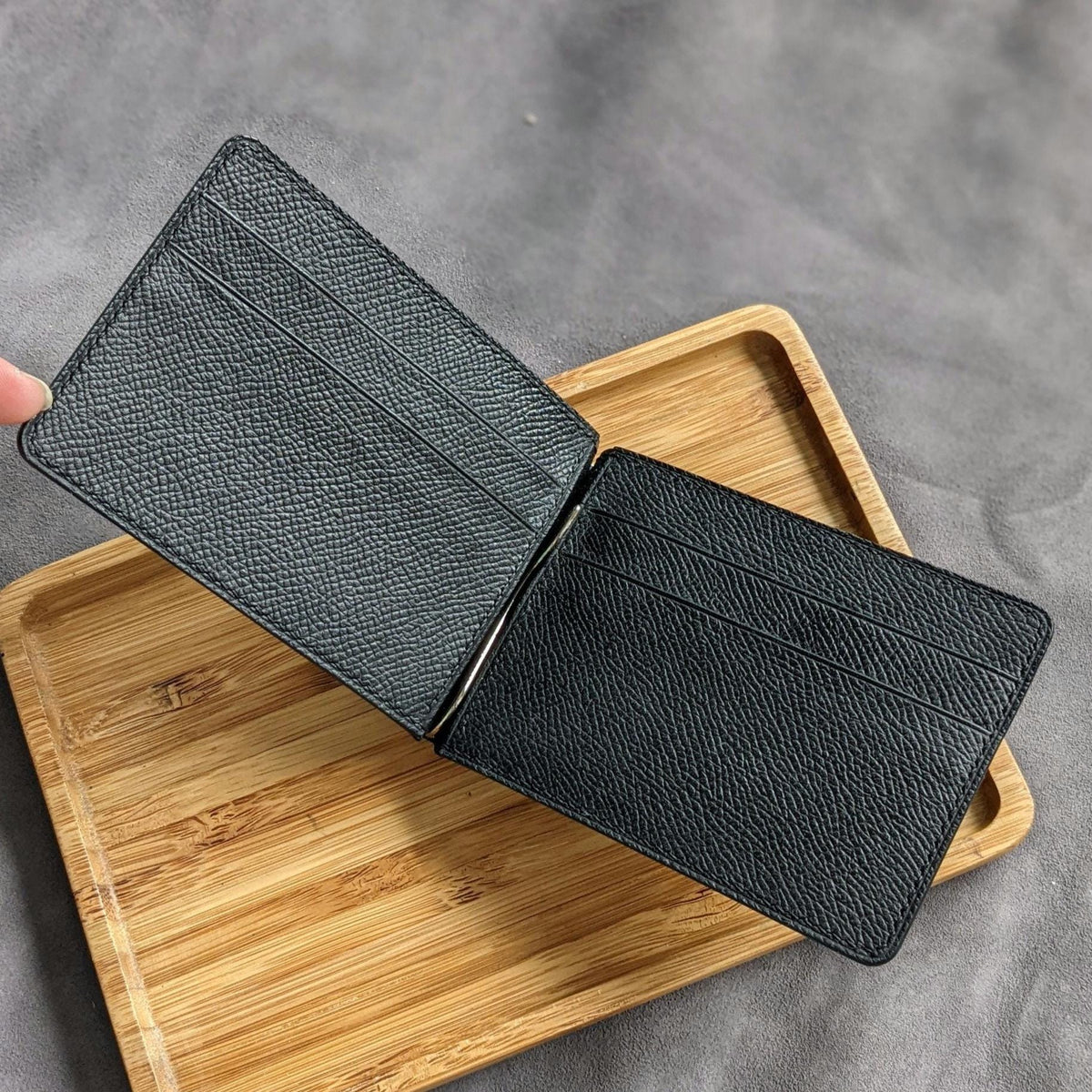 Handmade Shell Cordovan Leather Money Clip