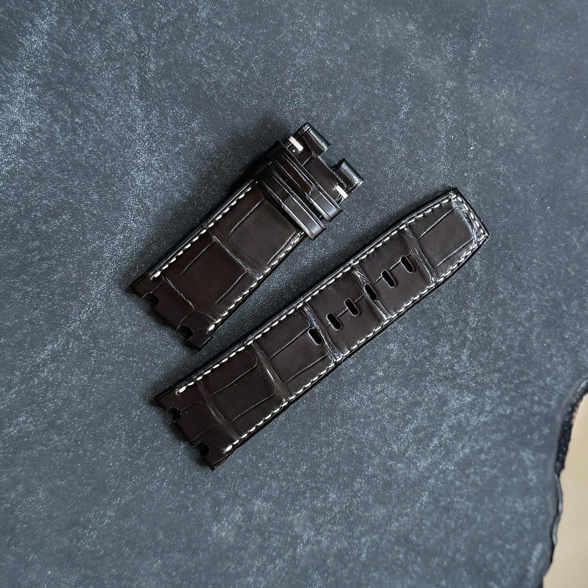Black Ap Royal Oak Alligator Watch Strap