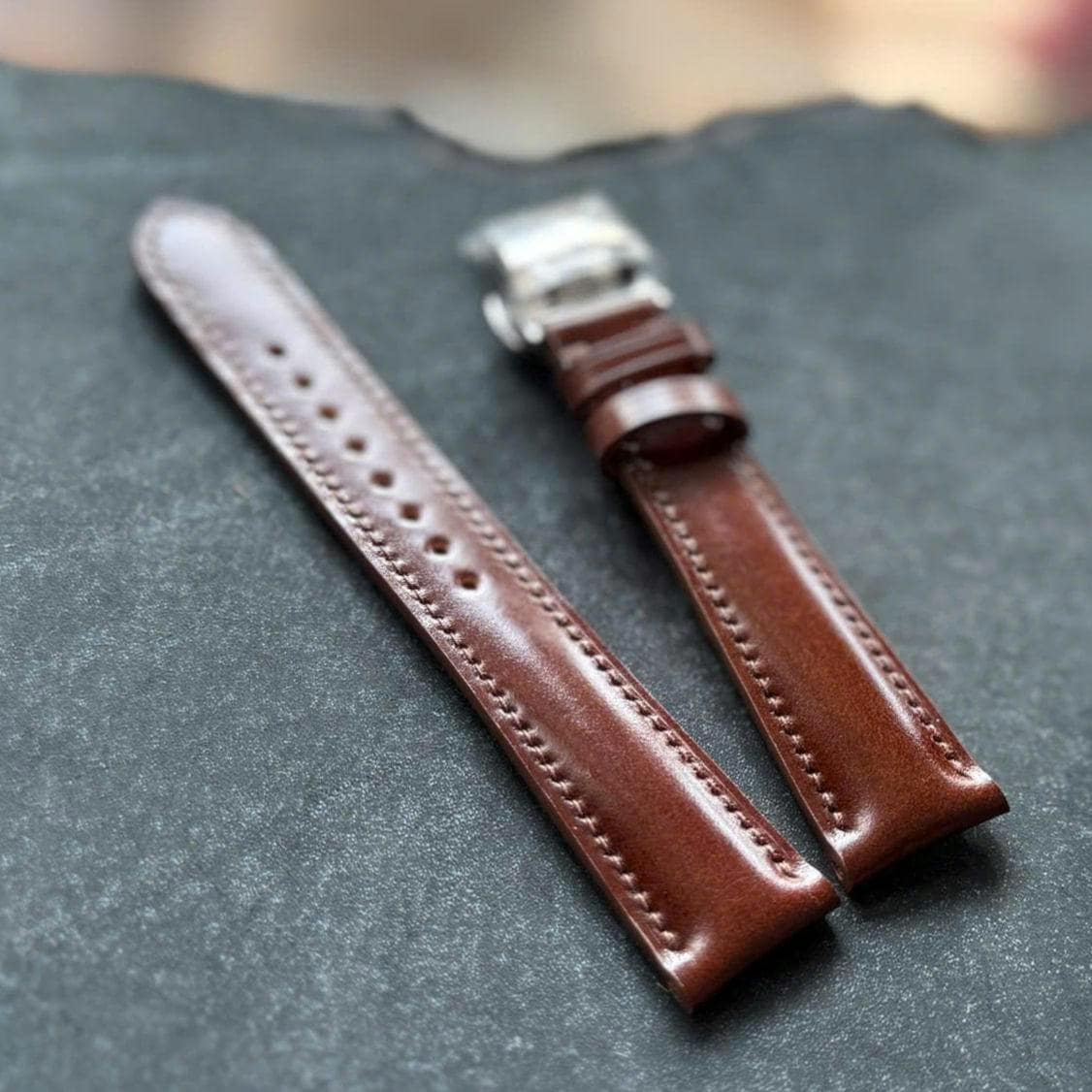 Shell Cordovan Watch Strap – Handmade Horween Leather Band