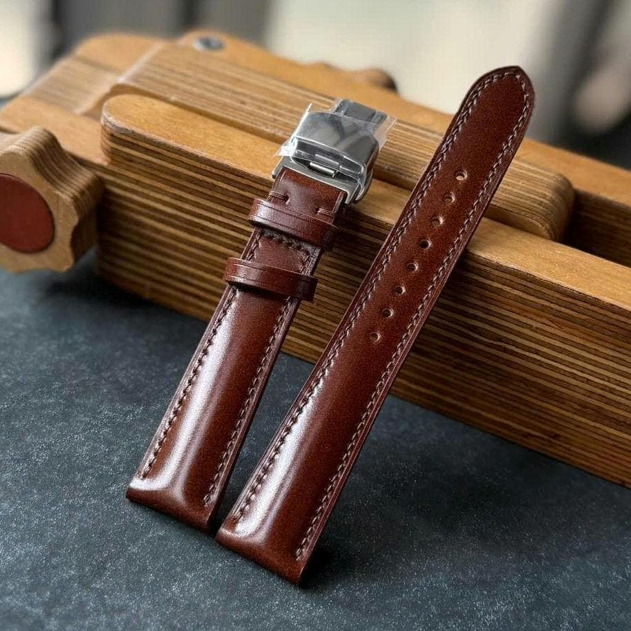Shell Cordovan Watch Strap – Handmade Horween Leather Band