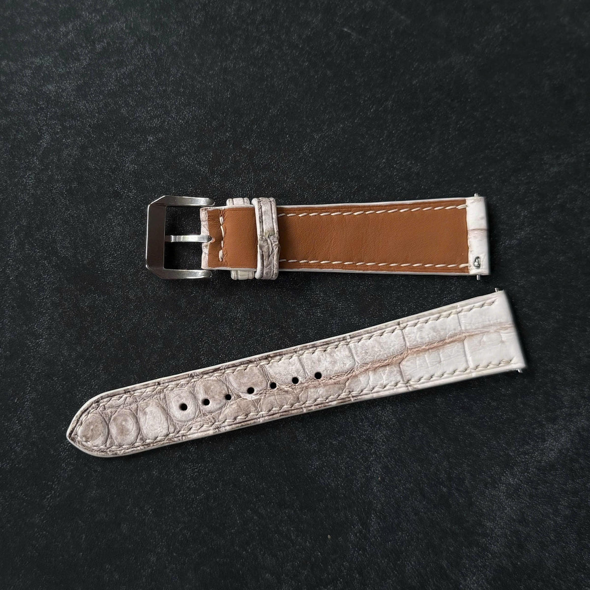 Himalaya Alligator Leather Watch Strap With Quick Release size 18mm-24mm