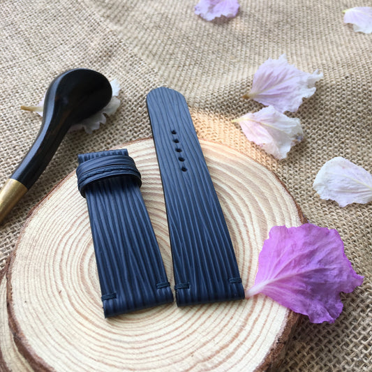 Blue Epi Leather Watch Strap – Handmade Custom Fit