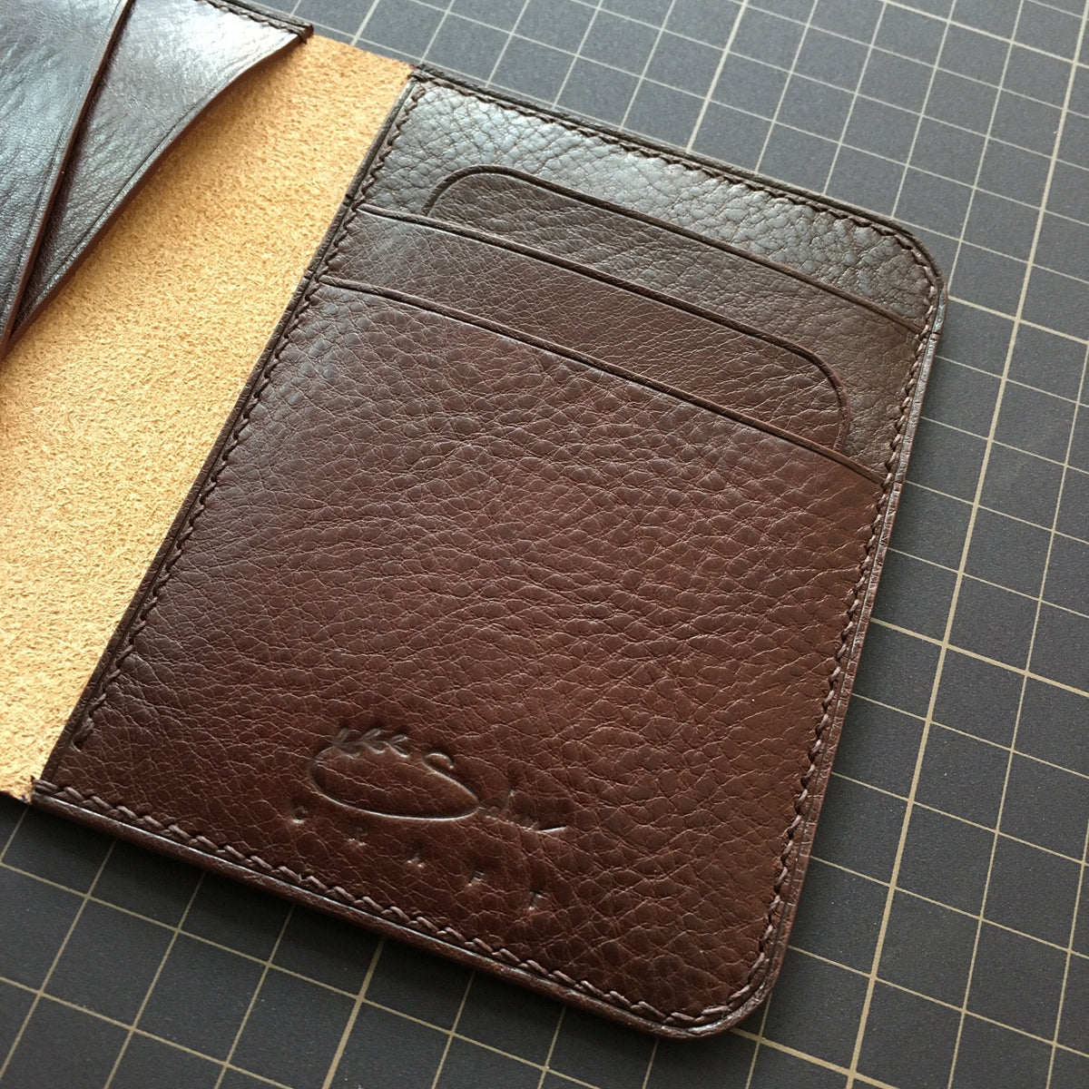 Handmade Vachetta Leather Mini Wallet - Personalized Gift