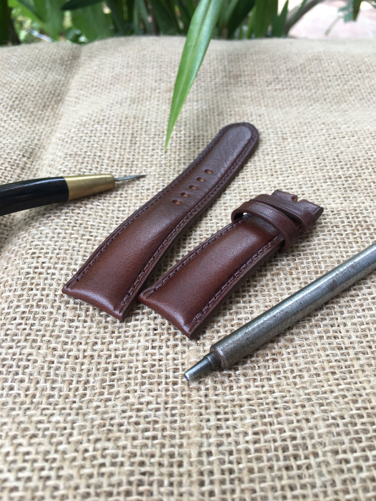 Brown Vachetta Leather Watch Strap – Handmade Quick Release