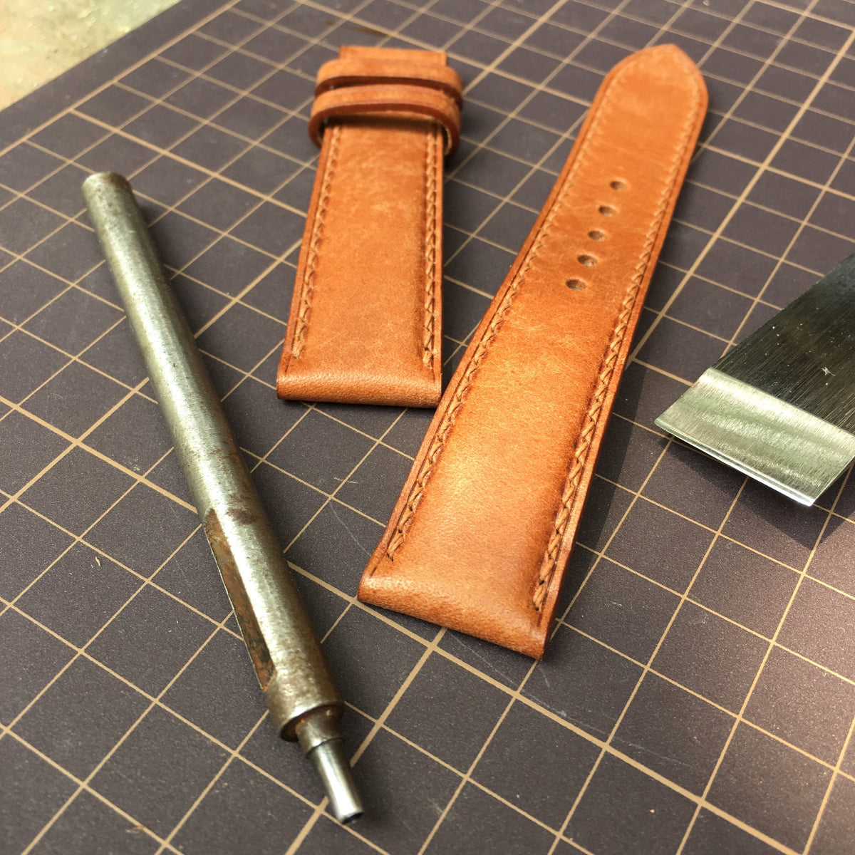 Handmade Brown Maya Leather Watch Strap | Custom Watch Band 16mm 18mm 20mm 22mm 24mm | Gift for Him