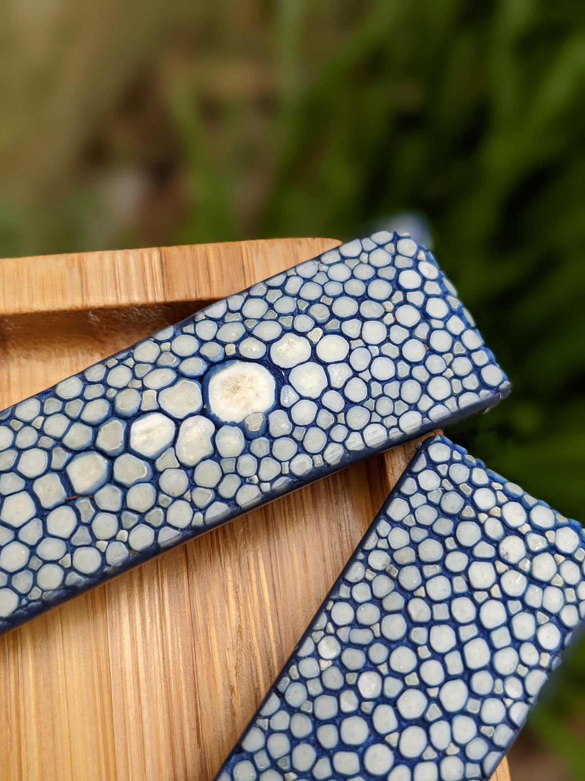 Blue Stingray Leather Watch Strap – Handmade Personalized | 18mm to 24mm