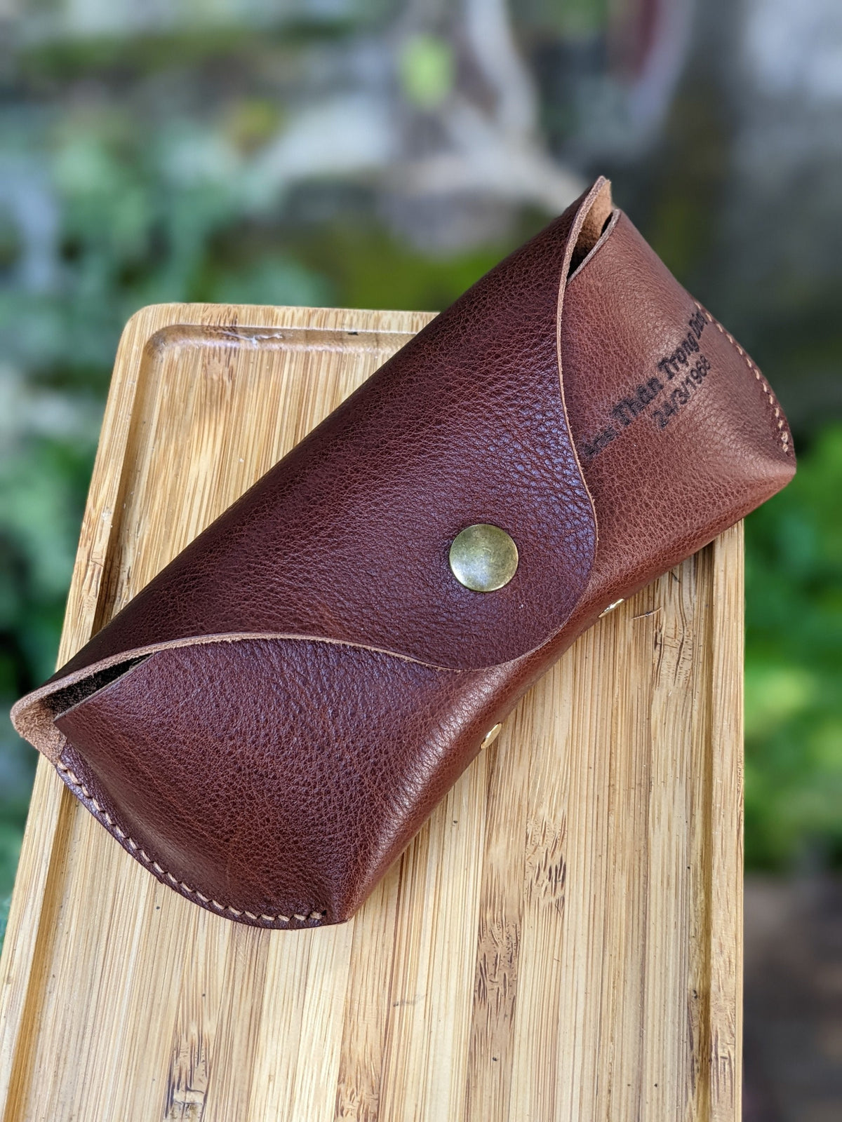 Personalized Leather Glasses Case: Monogrammed Eyeglass Holder
