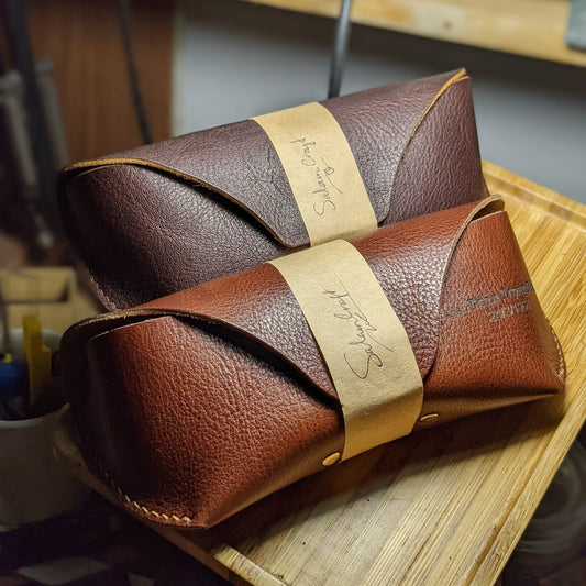 Personalized Leather Glasses Case: Monogrammed Eyeglass Holder
