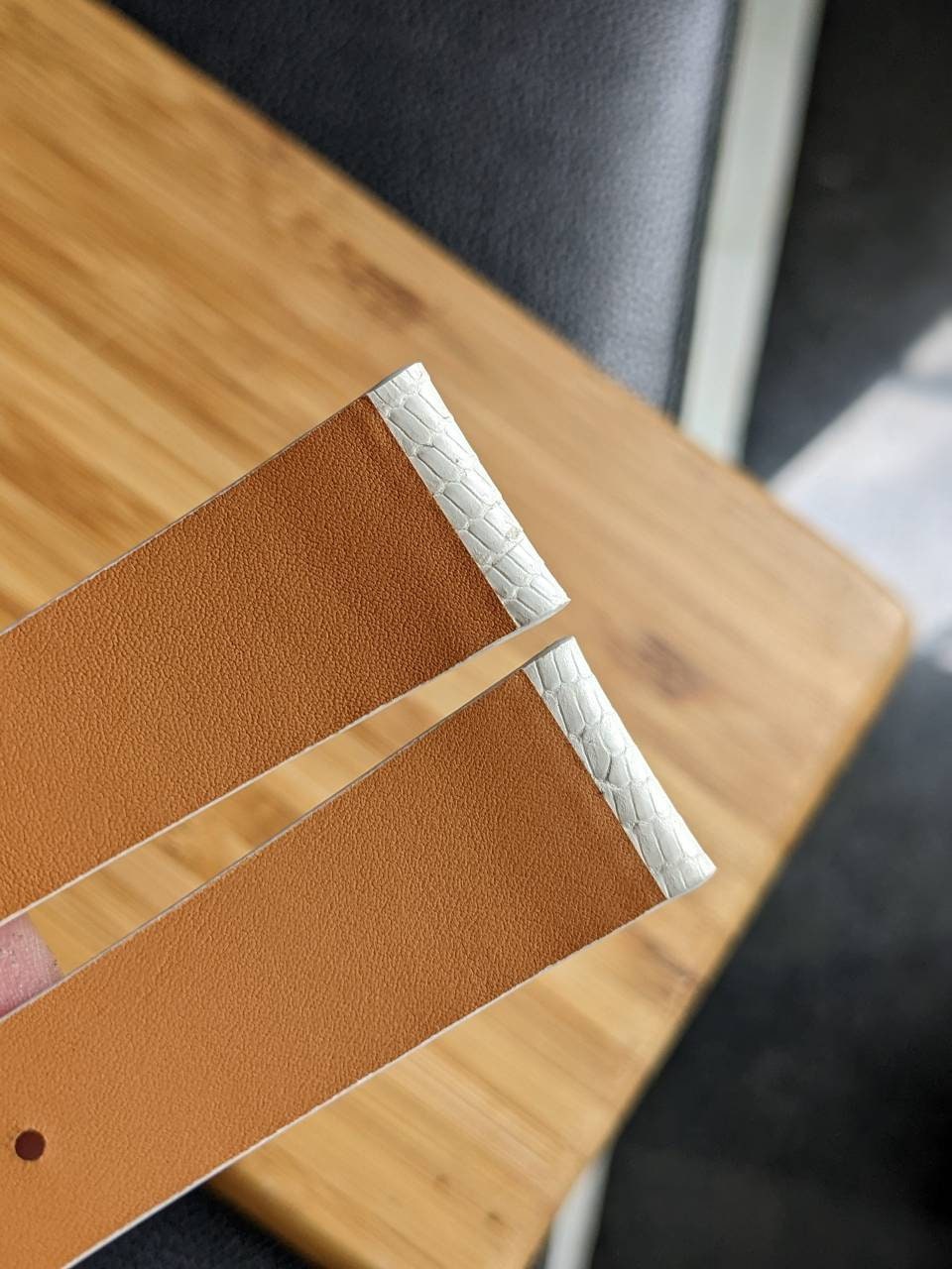 Lizard Leather Watch Band: Handmade Personalized Strap (18mm-24mm)