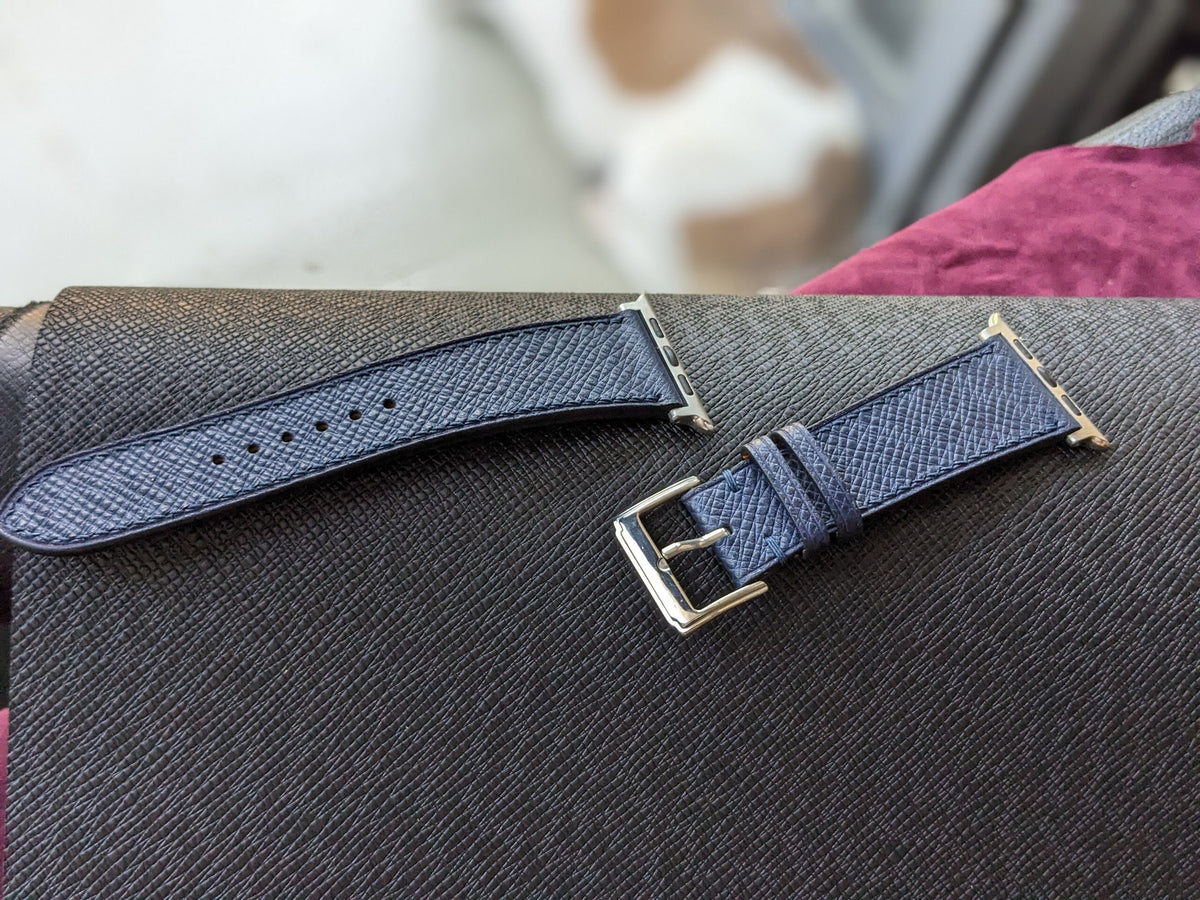Epsom Leather Apple Watch Band – Handmade & Customizable