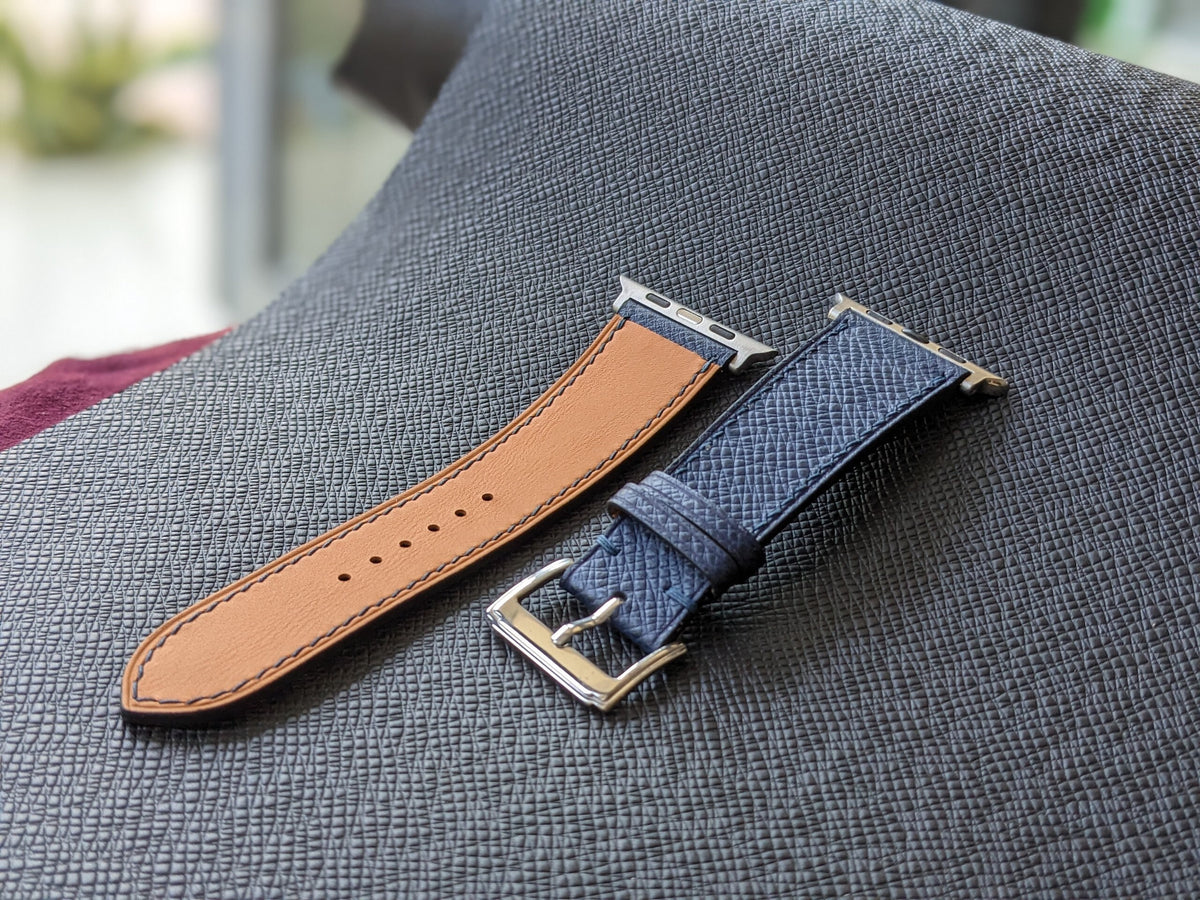 Epsom Leather Apple Watch Band – Handmade & Customizable