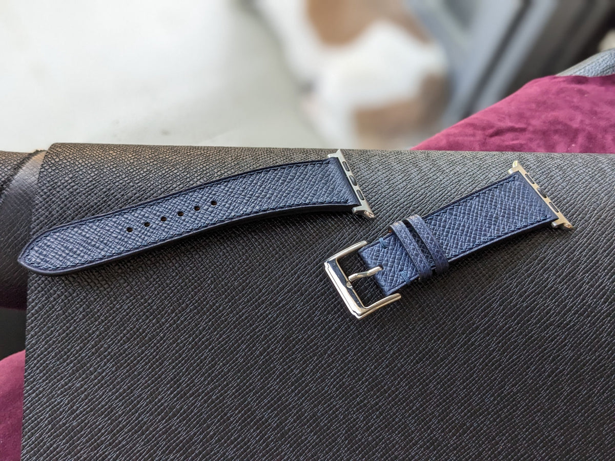 Epsom Leather Apple Watch Band – Handmade & Customizable