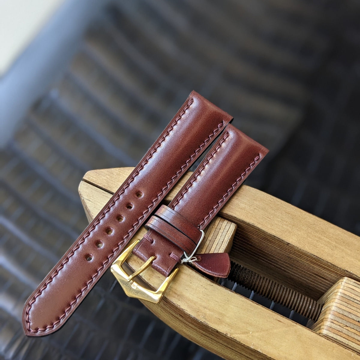 Brown Horween Shell Cordovan Watch Strap – Handmade | 18mm to 24mm
