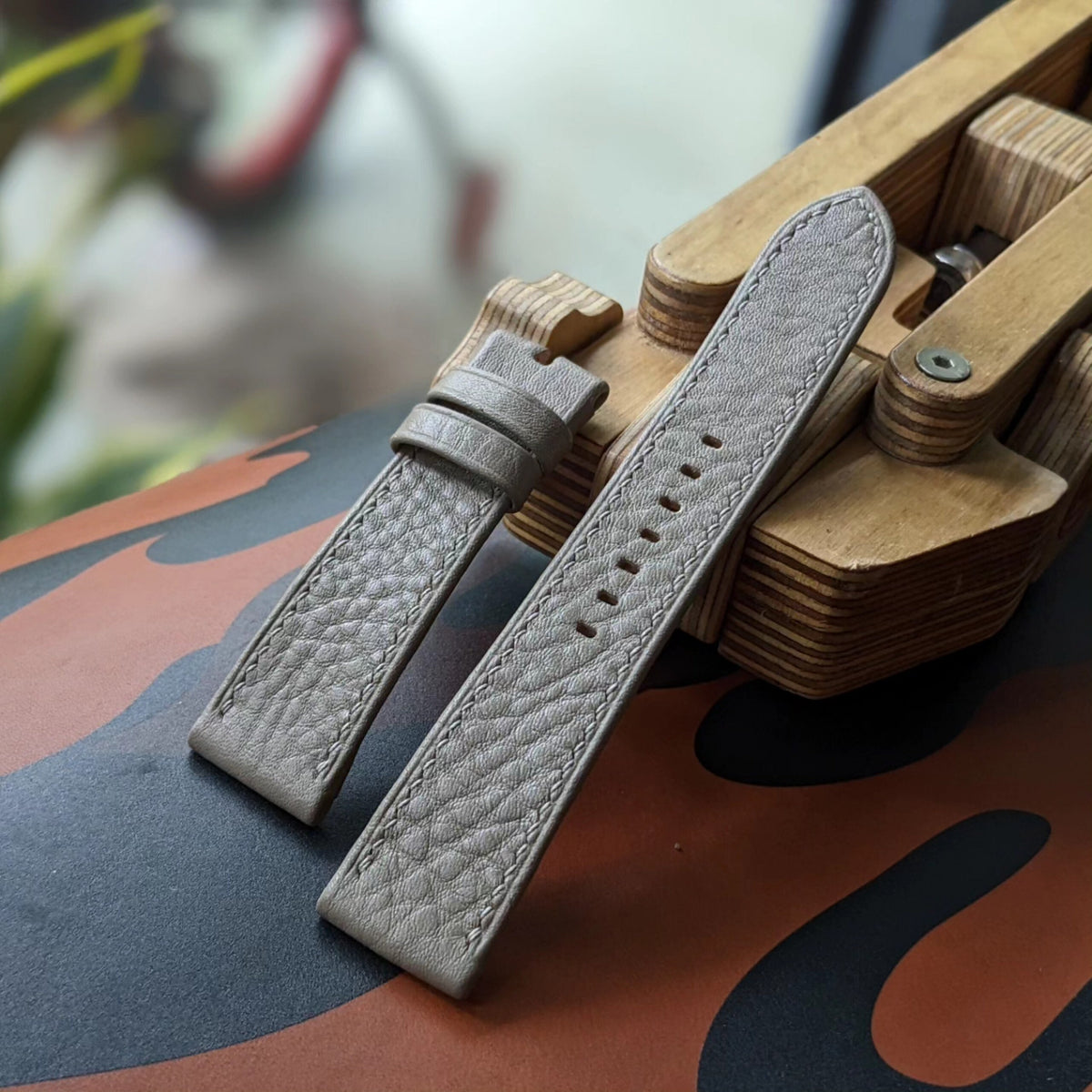 Rolled Edge Calfskin Leather Watch Strap – Handmade | 18mm to 24mm