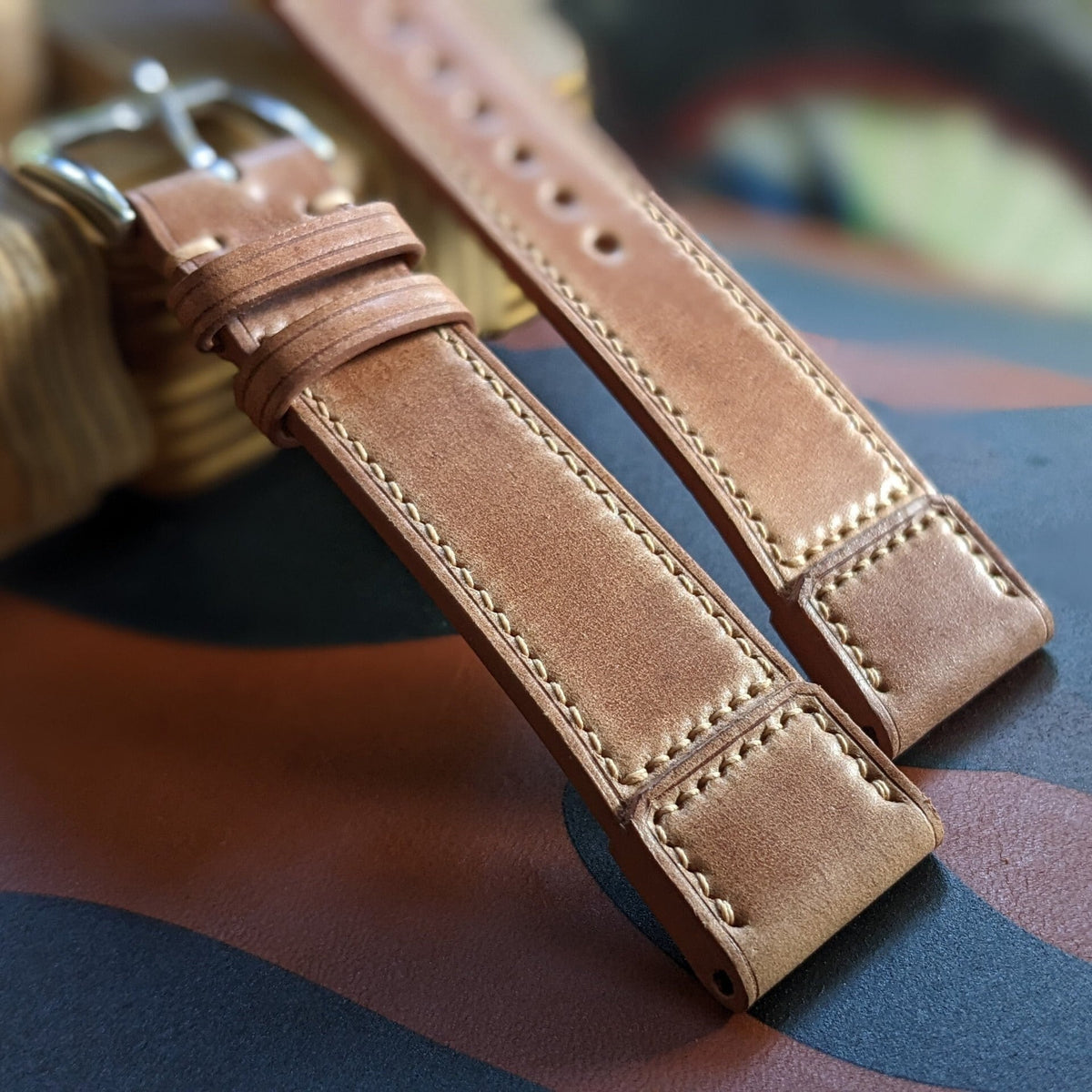 Bespoke Shell Cordovan Watch Strap – Custom Handmade Leather Band
