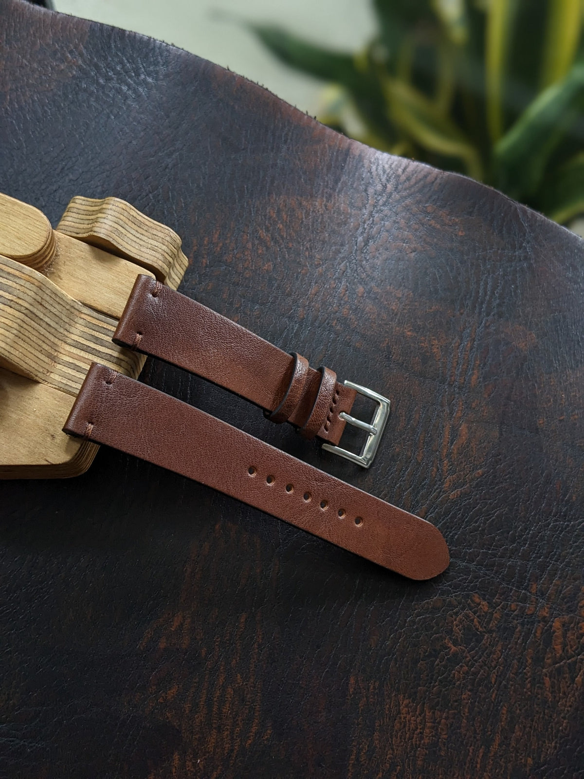 Genuine Vachetta Luxury Handmade Brown Vachetta Watch Strap size 18mm-24mm