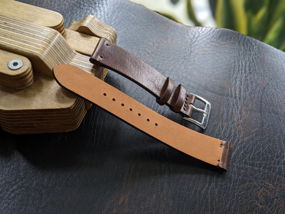 Genuine Vachetta Luxury Handmade Brown Vachetta Watch Strap size 18mm-24mm