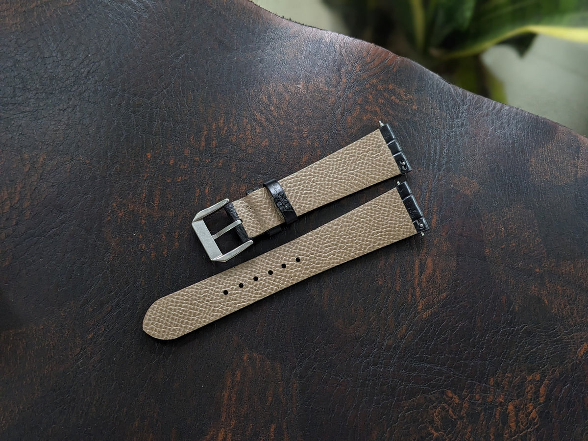 Handmade Black Alligator Leather Watch Strap with Quick Release size 18mm-24mm