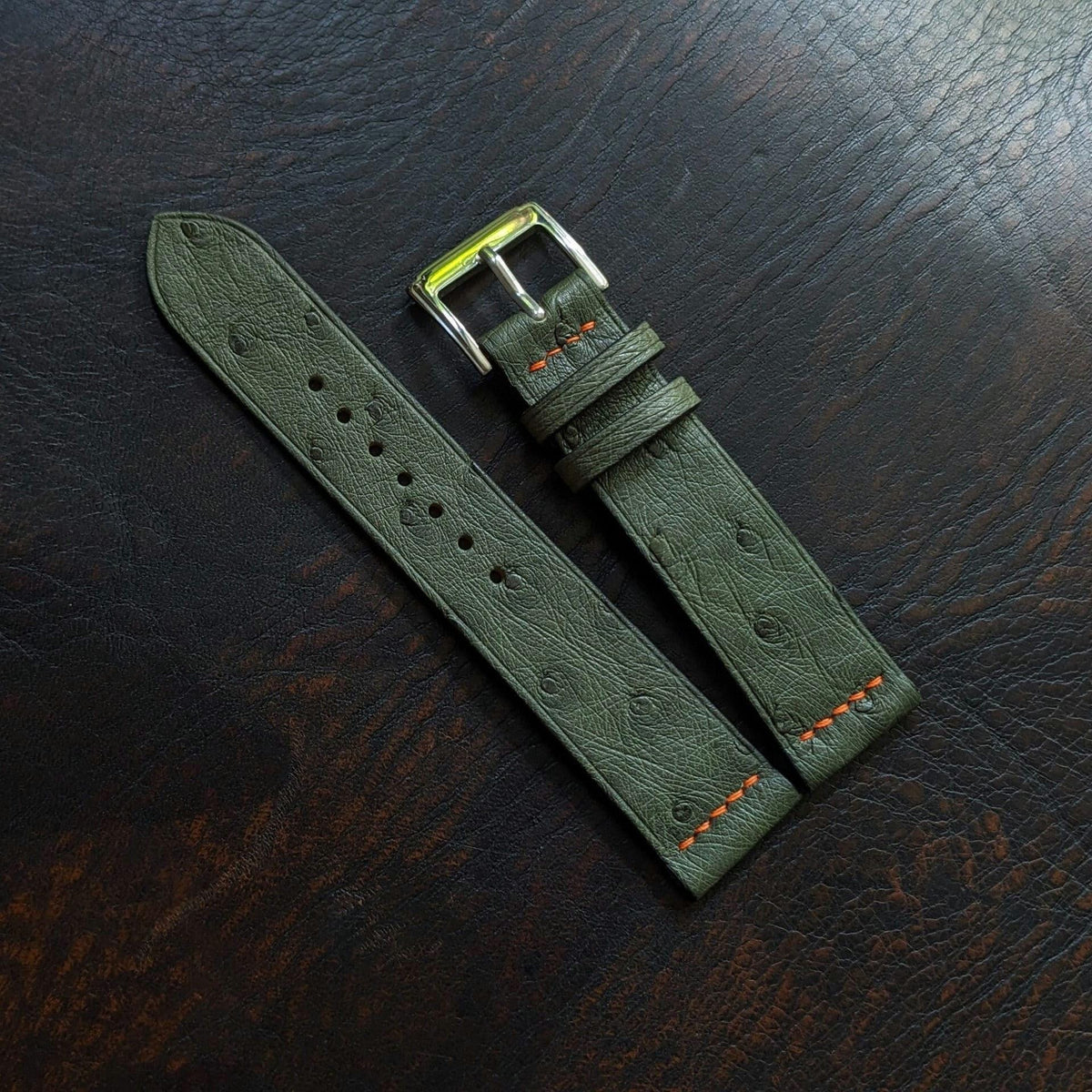 Ostrich Leather Watch Strap – Quick Release | Handmade | 18mm to 24mm