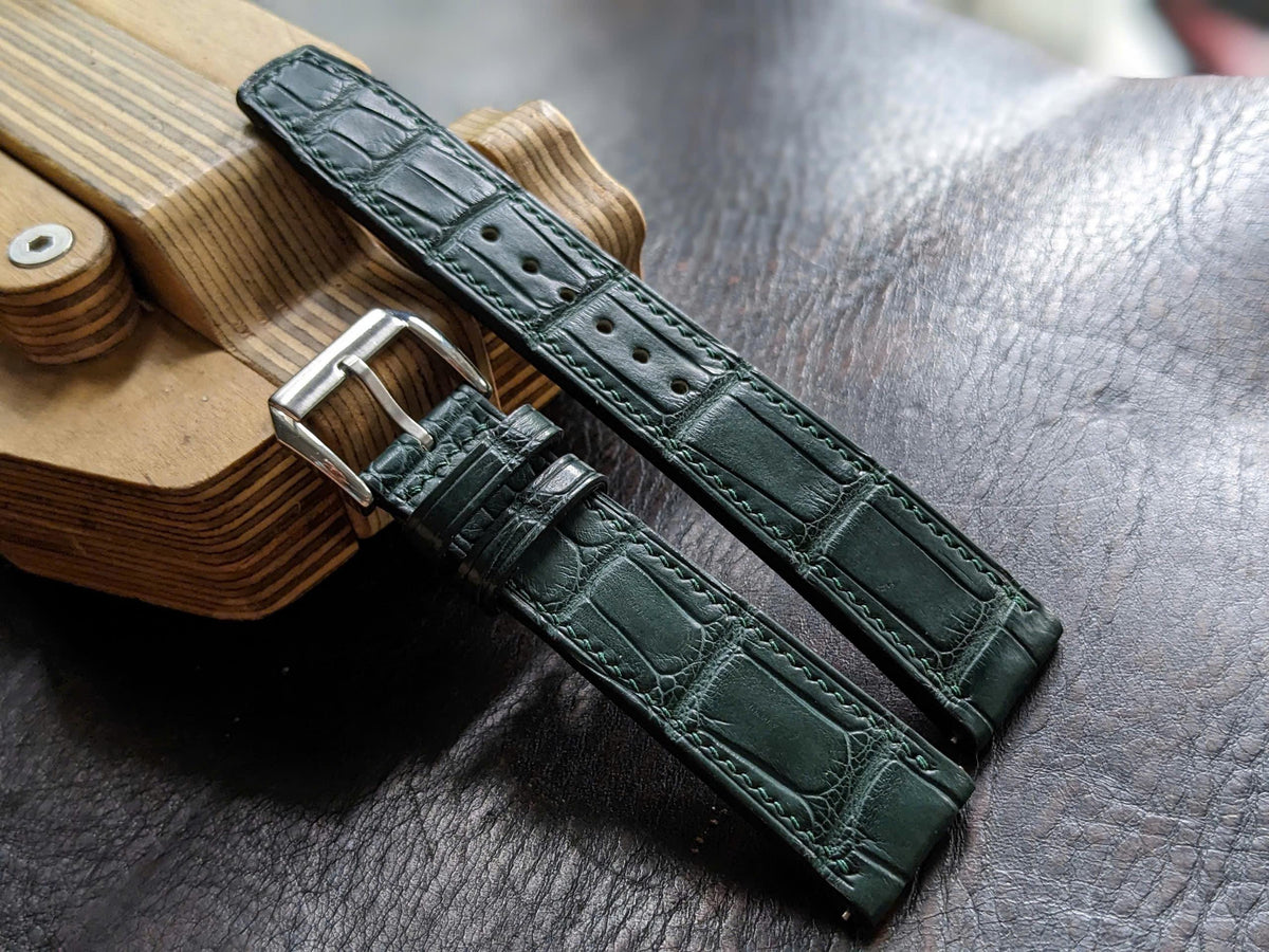 Genuine Alligator Leather Watch Strap – Handmade Quick Release | 18mm to 24mm
