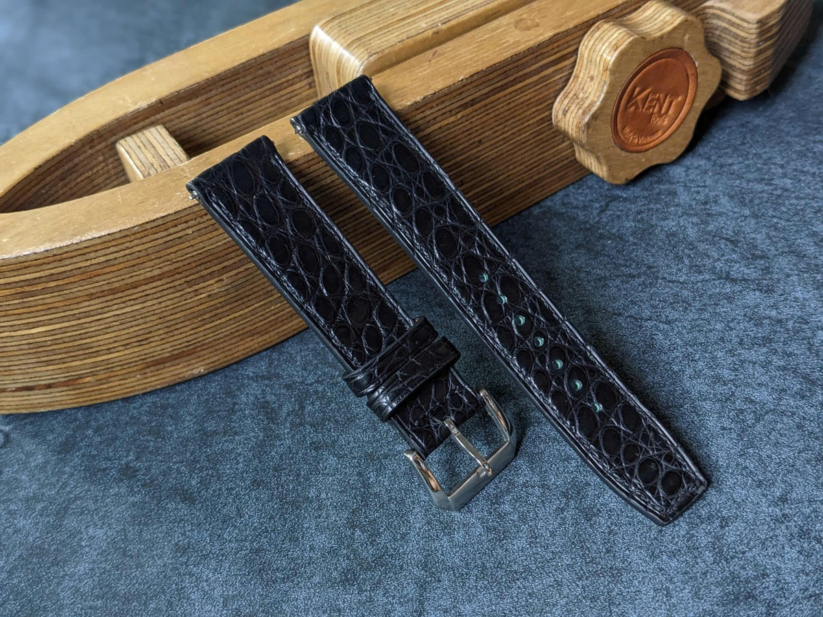 Flank Alligator Watch Strap Handmade Leather I Watch band size 18mm,20mm,22mm,24mm