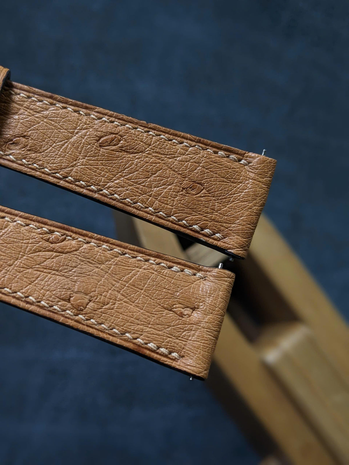 Brown Ostrich Leather Watch Strap – Quick Release | Handmade | 18mm to 24mm