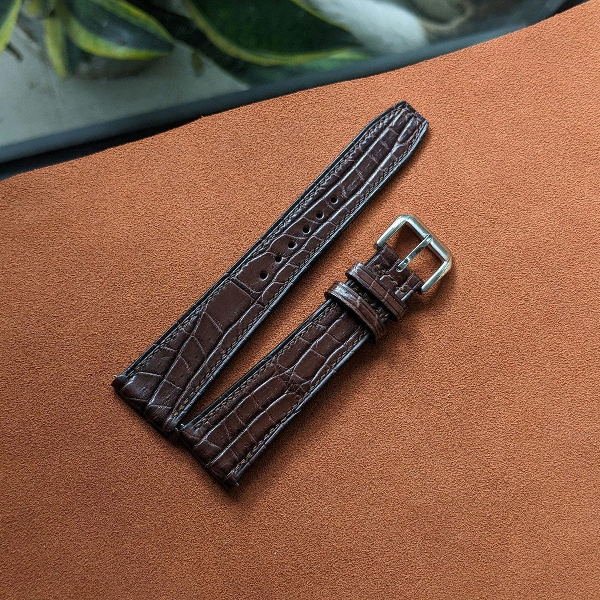 Horizontal Grain Alligator Watch Strap | Rare Texture Handcrafted Leather Band