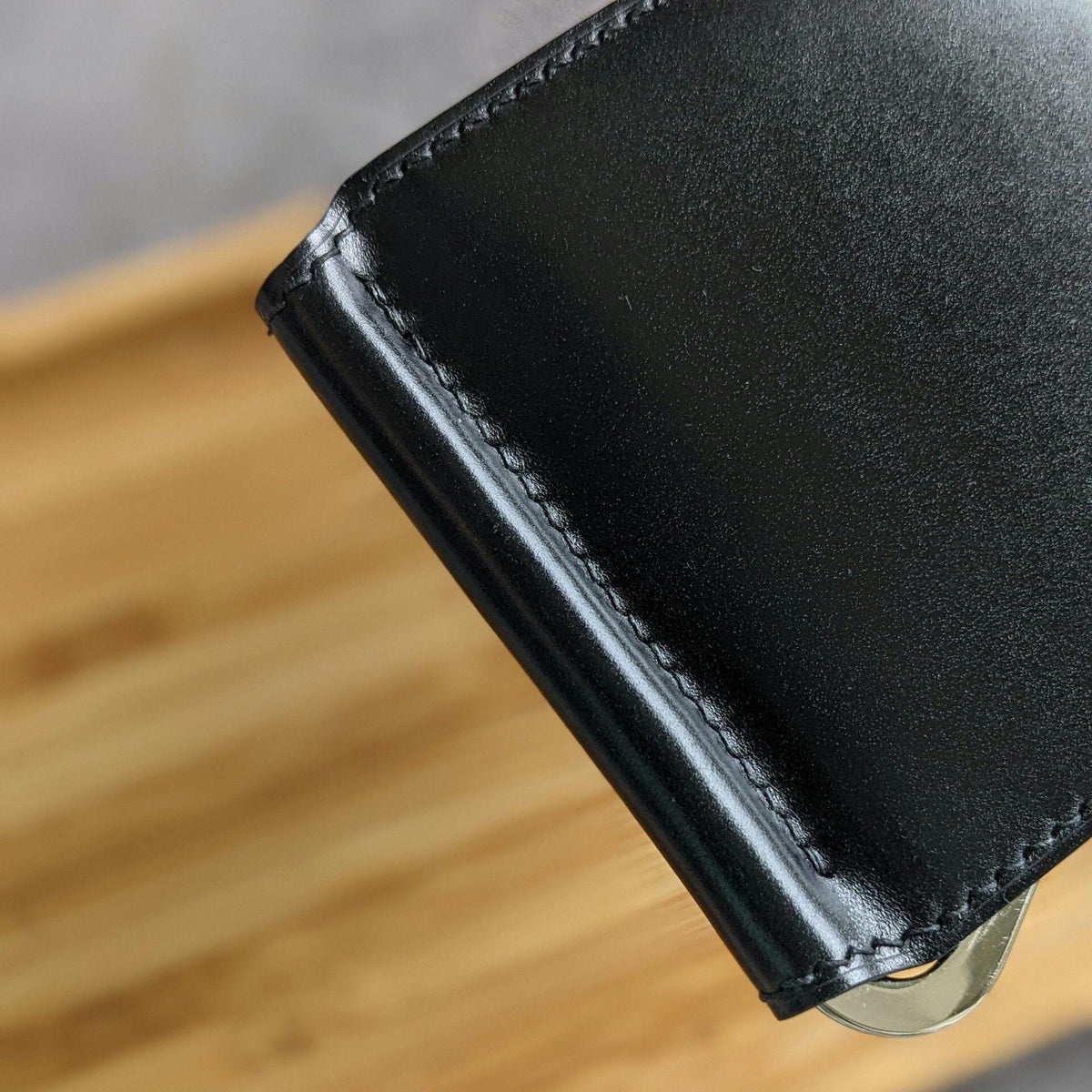 Handmade Shell Cordovan Leather Money Clip