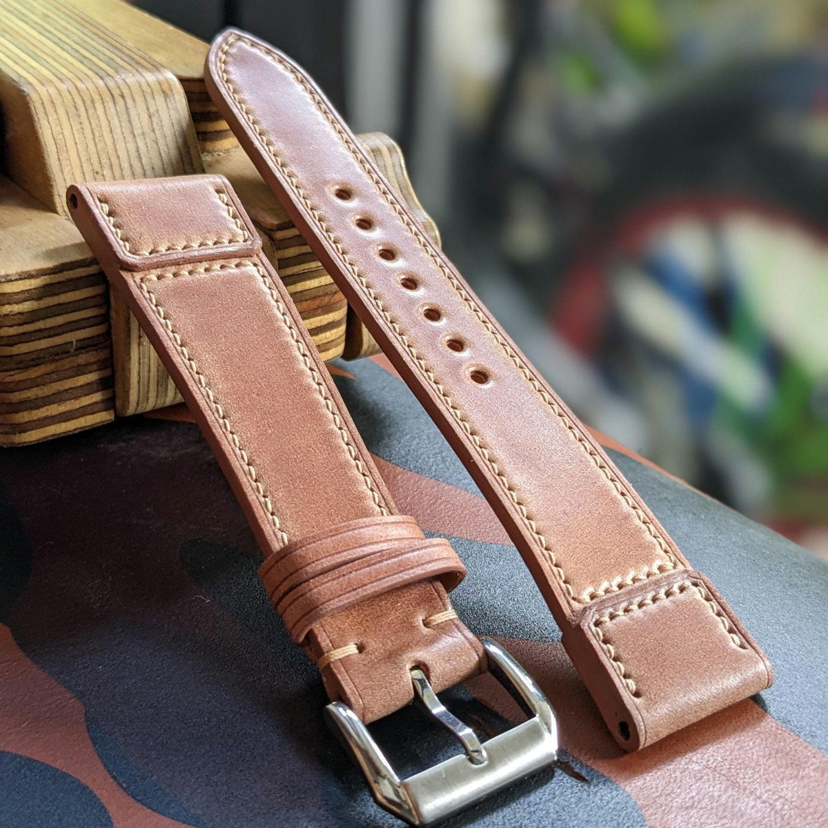 Bespoke Shell Cordovan Watch Strap – Custom Handmade Leather Band