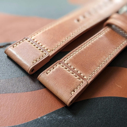 Bespoke Shell Cordovan Watch Strap – Custom Handmade Leather Band
